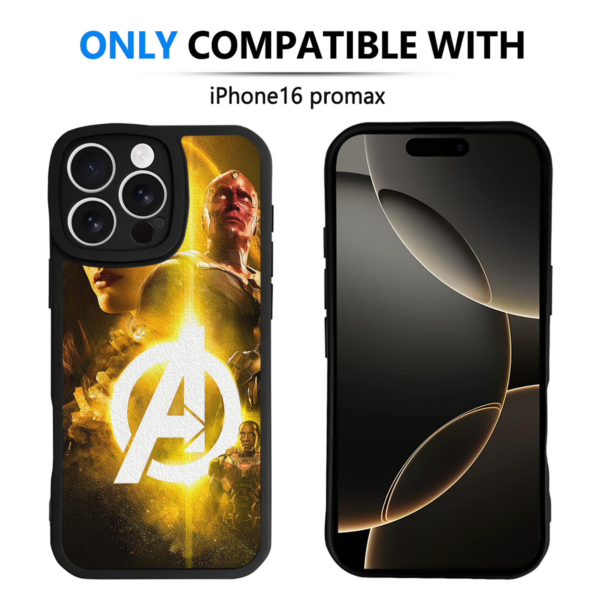 （画像用） アベンジャーズ The Avengers 【iPhone 16シリーズ対応】シリコンスマホケース（レザー調） 材質：シリコン
